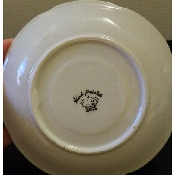 Vintage Floral China Teacup and Saucer Hand Painted Japan - Picture 3 of 4